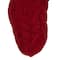 Glitzhome® 24" Red Knitted Polyester Christmas Stocking with Pom Pom, 2ct.